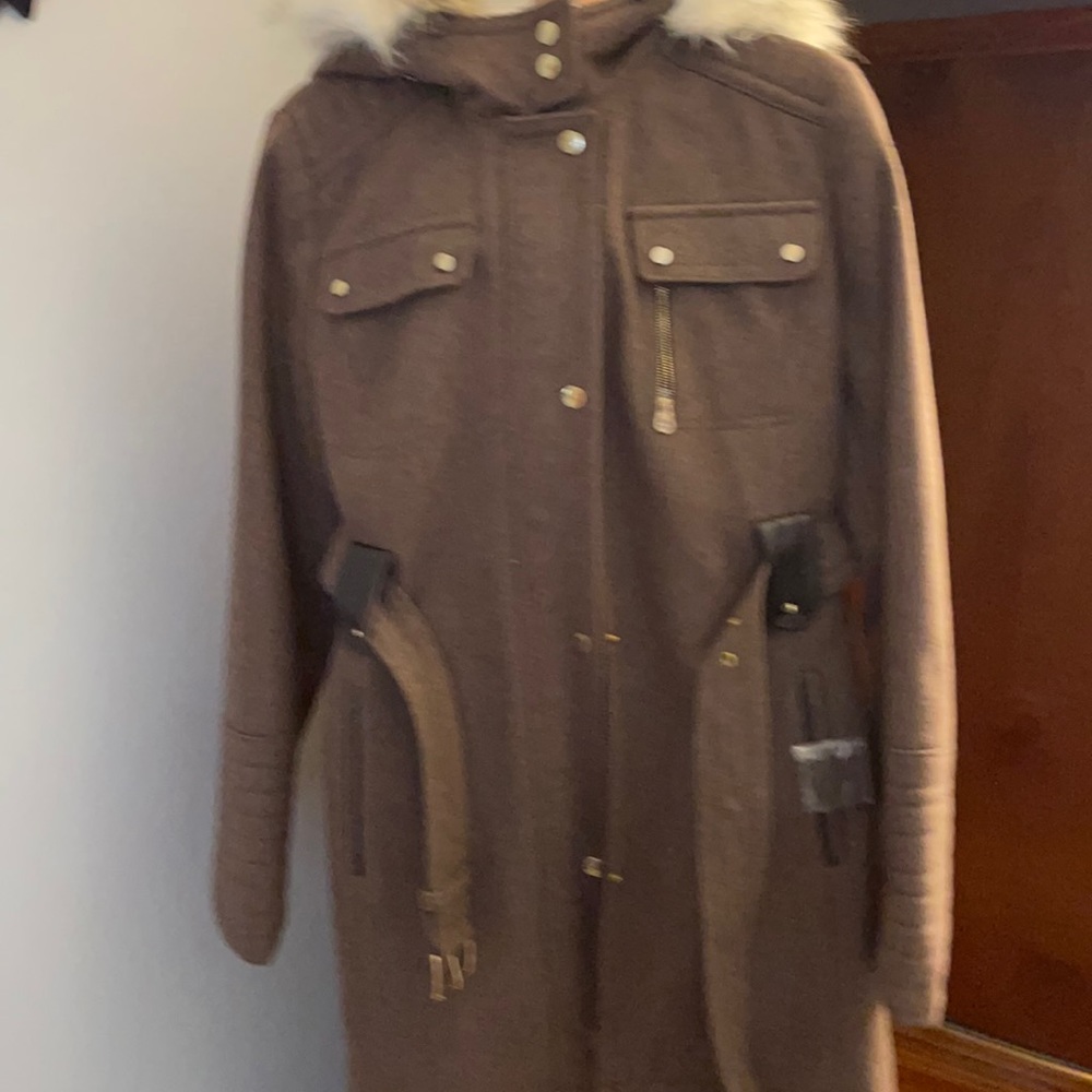 Brown pea coat
